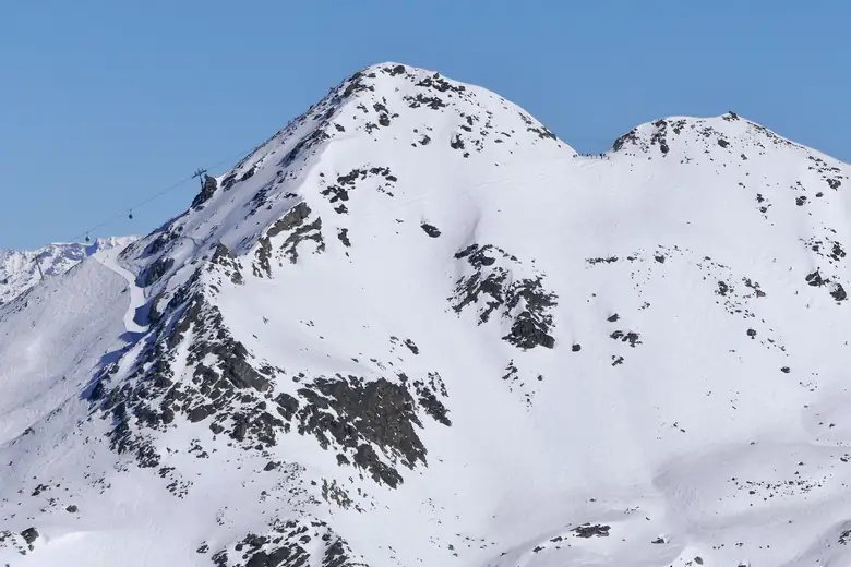 O Mont Vallon nevado, o gigante do vale de Méribel