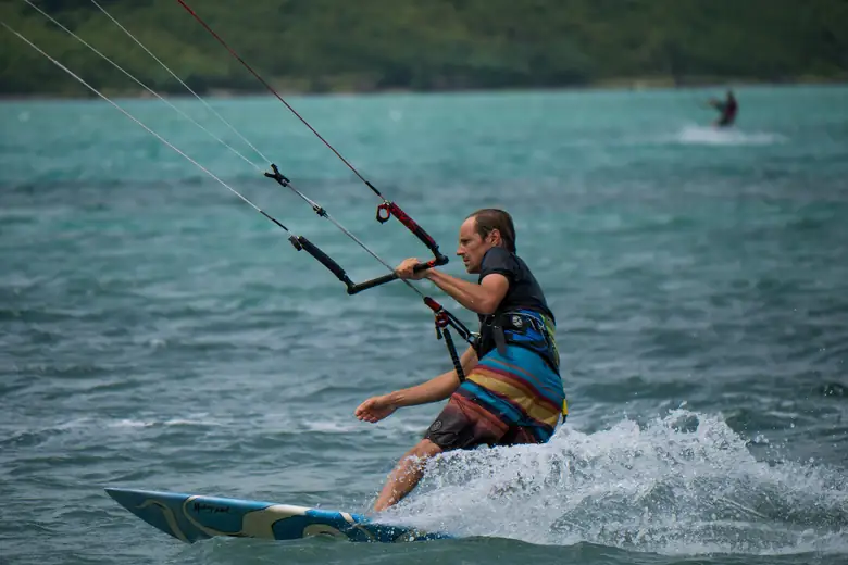 Kitesurf na laguna do Le Morne, Mauritius