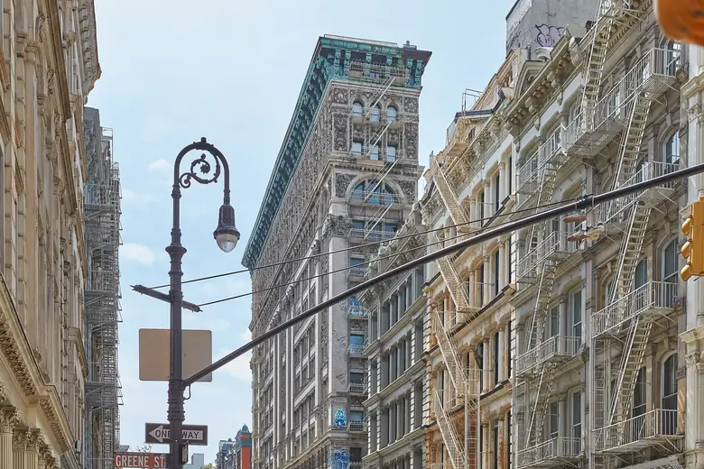 Fachadas de ferro fundido do bairro do SoHo, em Nova York