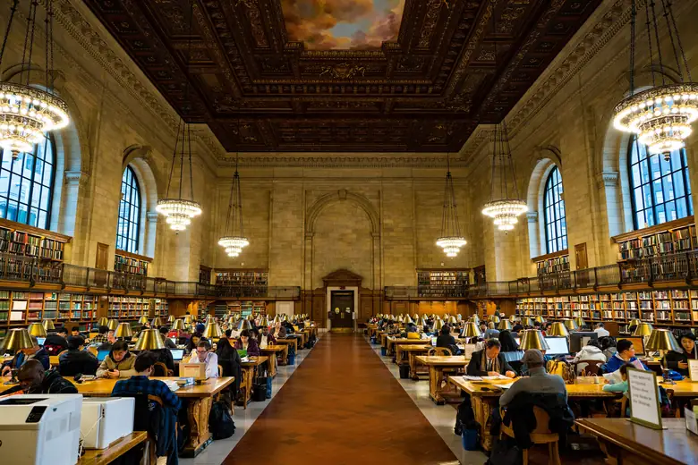 Sala de leitura da Biblioteca Pública de Nova York