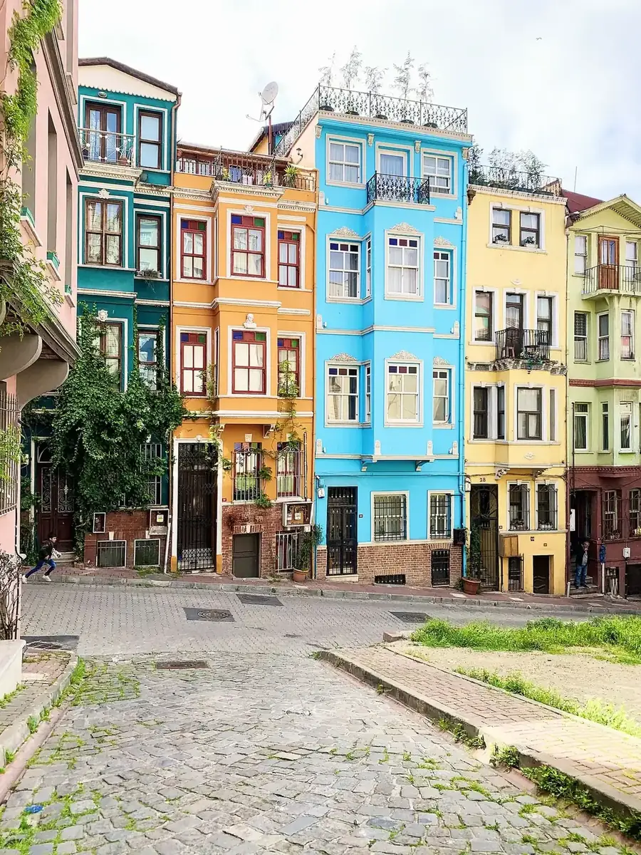 Casas coloridas do bairro de Balat, em Istambul