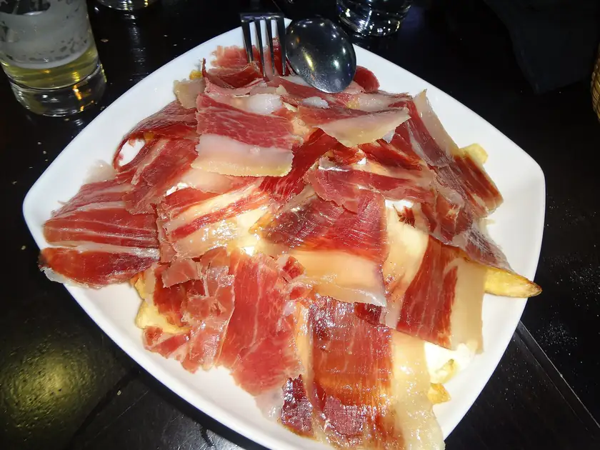 A plate of Iberico ham