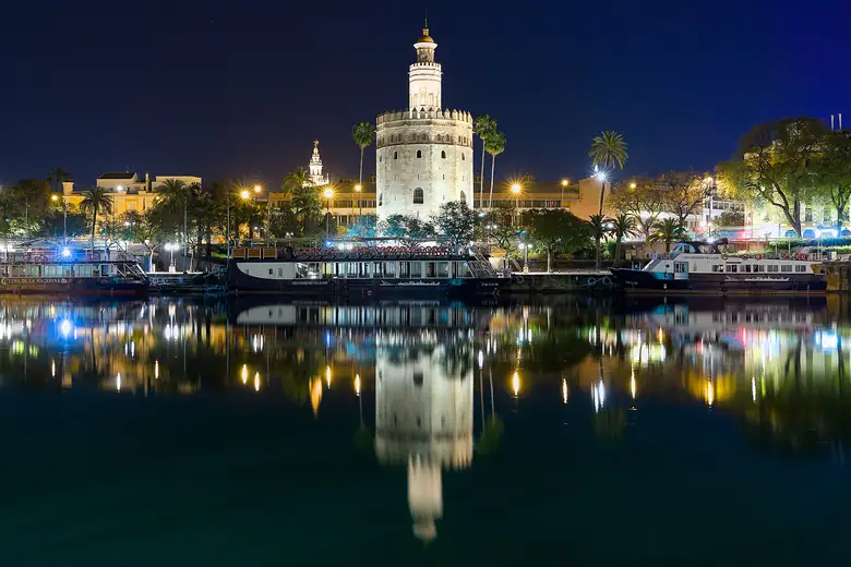 Torre del Oro mirrored in the Guadalquivir
