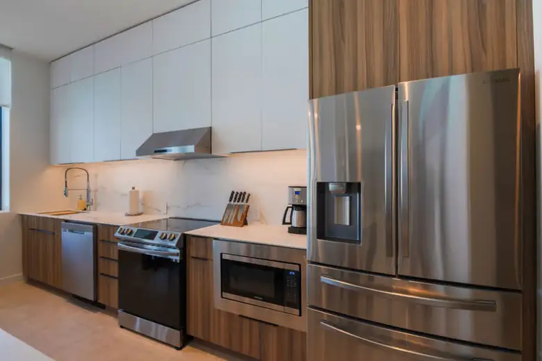 Cozinha gourmet de um flat do Evermore